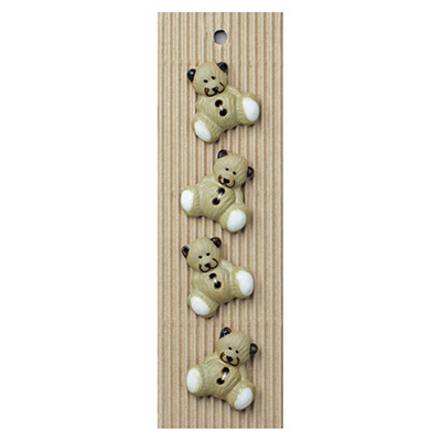 Incomparable Buttons L427 Teddy Bear Buttons x 4